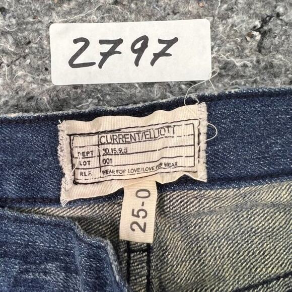 Current Elliot Jeans Womens Size 25 Button Fly Straight Leg Denim - Picture 3 of 9